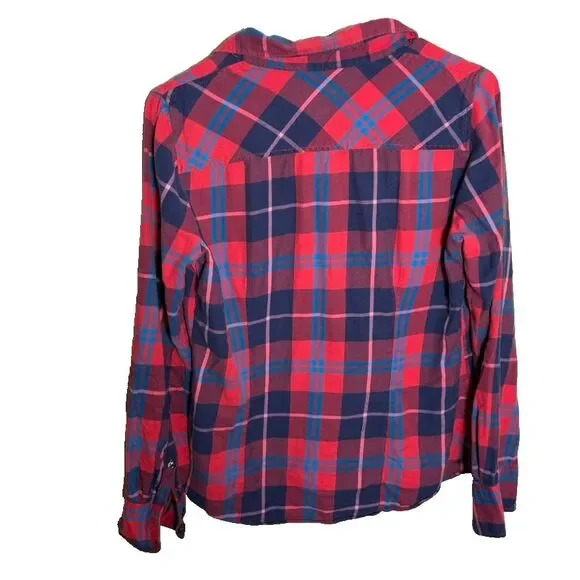 J Crew Shirt Women's Small Plaid Perfect Fit Button Up Casual Long Sleeve - Picture 2 of 7